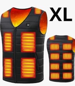 히터 베스트 전열 베스트 남성 XL 블랙 USB 방한 경량 낚시
