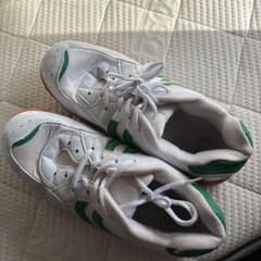 ホワイト/グリーン ドッジボールシューズ体育館シューズ27cm