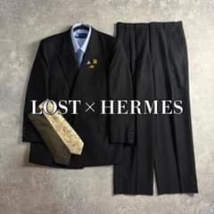vintage】セットアップ ダブルスーツ HERMESネクタイ - メルカリ
