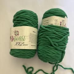 Retwisst XX Lace 糸 2玉セット　未使用と使いかけ　グリーンのサムネイル