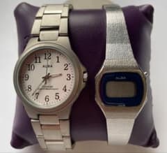 ♦︎ SEIKO ALBA♦︎腕時計 2本セットチタンモデル＆80sレトロデジタル