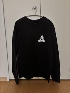 PALACE トレーナー ブラック トライアングルロゴ バックプリント 