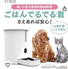 WAGAYA no IDOL 自動給餌器 犬猫用 WAGAYA no IDOL 自動給餌器 2.8L ホワイト - メルカリ