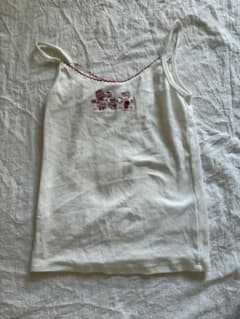 刺繍入り キャミソール ホワイト レディースのサムネイル