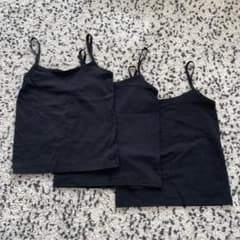 3枚セット　インナー　キャミソール　140 ブラック　キッズのサムネイル