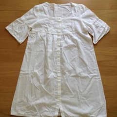 【M〜L】無印良品 マタニティ チュニック 白のサムネイル
