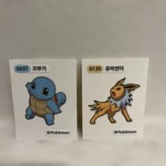 韓国ポケモンパンシール2枚組 サンダース ゼニガメのサムネイル