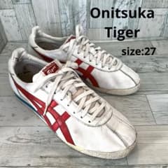 オニツカタイガー Onitsuka Tiger スニーカー 27 メンズ 白 赤 - メルカリ