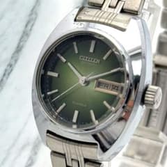 CITIZEN 自動巻 美品 腕時計 レディース 4-662181 グリーン - メルカリ