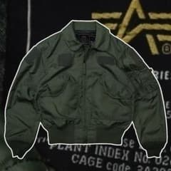 ALPHA CWU-45P フライトジャケット ミリタリー カーキ 短丈 y2k