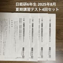 日能研 6年 夏期講習特別テスト 4回セット - メルカリ