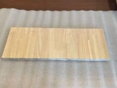 ラバーウッド集成材　約500×180×20mm 白系オイル塗装仕上げ済みのサムネイル