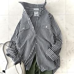 極美品 マディソンブルー ハンプトンシャツ ギンガムチェック 阪急別注