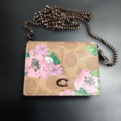 COACH フラワープリント チェーンカードケースのサムネイル