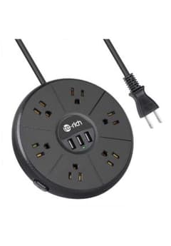 【送料無料】電源タップ ACコンセント6個口 3USBポート 2.4A/5Vのサムネイル