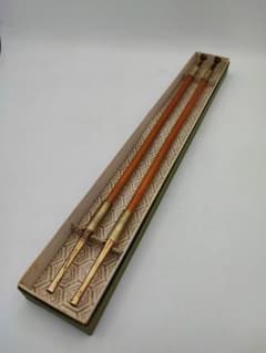 ZZ092 煙管 キセル 糸目 一双 表千家 如心斎好 紙箱 茶道具 古物