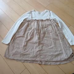花柄刺繍ワンピース 130サイズ ベージュのサムネイル
