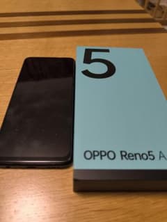 【中古】OPPO　Reno　5a ブラックのサムネイル