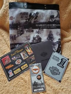 【希少品】Harley-Davidsonビニール素材トートバッグsetのサムネイル