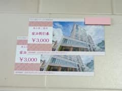 トーセイ 株主優待 宿泊割引券 3,000円分 2枚セットのサムネイル
