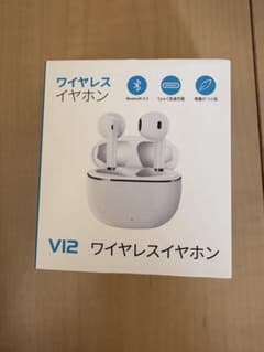 ワイヤレスイヤホン V12 Bluetooth ホワイトのサムネイル