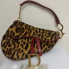 DIOR サドルバッグ　ヒョウ柄　ハラコ　ショルダーバッグ DIOR サドルバッグ ヒョウ柄 ハラコ ショルダーバッグ - メルカリ