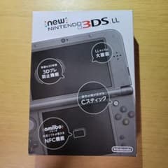 Newニンテンドー3DS LL メタリックブラック 本体 箱 充電器 付きのサムネイル
