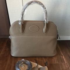 ミーゴレン様専用 牛革 ボリード ハンドバッグ エトープ色のサムネイル