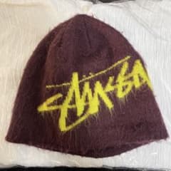 Stussy ステューシー　アクリルニット帽 バーガンディ グラフィックプリントのサムネイル