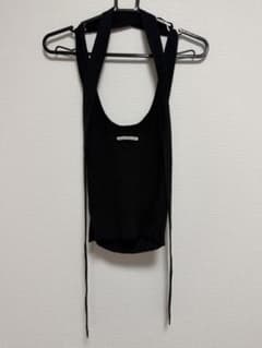ACLENT Halter Knit Stole Tank ブラックのサムネイル
