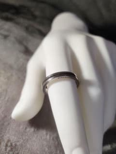 THE KISS シルバー×ブラック リング silver刻印 純銀 20.5号