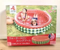 ★ウォーターメロン　3リングプール★スイカ柄のかわいいプールのサムネイル