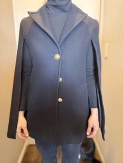 ZARA ブラック ケープスタイル コート XS - メルカリ