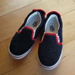 VANS　スリッポン size21㌢ もこもこ　冬　ブラックのサムネイル