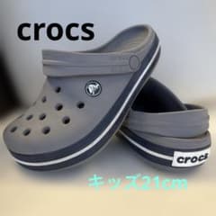 【クロックスcrocs 】キッズ サンダル グレー 21㎝J3（21.7㎝）のサムネイル