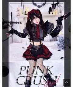 マリームーン ガーリーチェックパンククラッシュメイドレッド ガーリーチェックパンククラッシュメイド 赤︎ Malymoon マリームーン