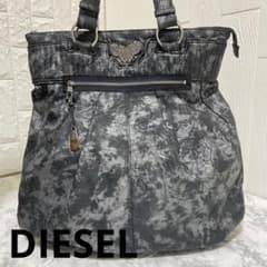 DIESEL ディーゼル トートバッグ A4収納可 ロゴストラップ ナイロン 黒 DIESEL ディーゼル トートバッグ A4収納可 ロゴストラップ ナイロン 黒