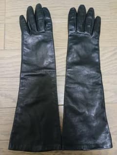 PORTOLANO ブラック レザーロンググローブのサムネイル