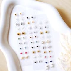 【即日発送】【フォロー割】60粒★シンプルピアス風耳ツボジュエリー★贅沢セットのサムネイル