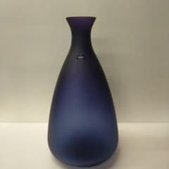 Multi Glass(マルティガラス) 花瓶 ネイビー フラスコ型 箱付きのサムネイル