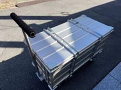 ドカテイー命様専用 ☆一点物☆折りたたみ式アルミコンテナカートのサムネイル
