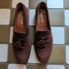 FERRANTE ブラウン スエード タッセルローファーのサムネイル