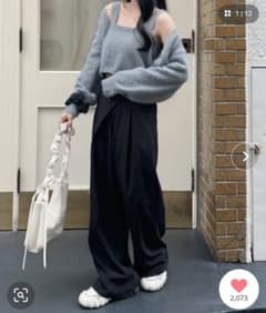 シャギービスチェセットカーディガンのサムネイル
