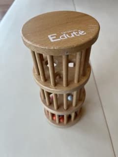 Edute 木製 知育玩具 3段タワー ラトル ベビー用品 おもちゃ　がらがらのサムネイル