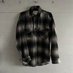 melton チェックウールシャツ　Lのサムネイル
