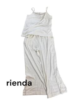 rienda ベロア調セットアップ ホワイトのサムネイル