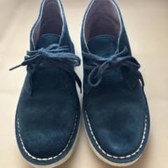 Clarks ORIGINALS スエード デザートブーツ ネイビーのサムネイル