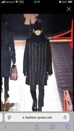 Dior16aw 黒 赤ステッチ　チェスターコート　46 クリス Dior16aw 黒 赤ステッチ チェスターコート 46 クリス - メルカリ