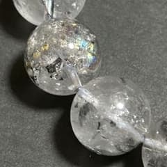 エレスチャルクォーツ 一部虹珠有 骸骨水晶 天然石 ブレスレット 約