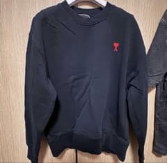 AMI ハートロゴ ブラックスウェット トレーナー - メルカリ